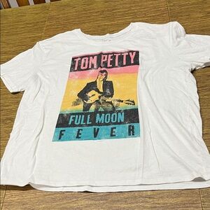 3/$10 Hybrid & Company White Graphic Tee - Tom Petty Design band T